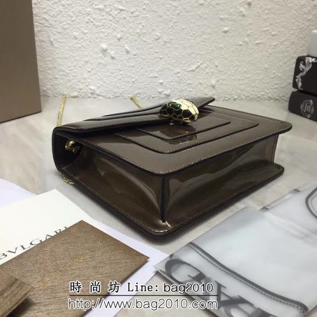 BVLGARI寶格麗 漆皮系列 小號 時尚 鏈條單肩斜挎包 34559 FYD1375
